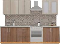 Кухня ВерсоМебель ВерсоЛайн 1-2.2 (ясень шимо светлый/ясень шимо темный) картинка