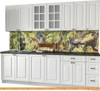 Кухня Интерлиния Мила Деко 2.5 Б (белый/кастилло темный) картинка