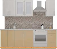 Кухня ВерсоМебель ВерсоЛайн 3-1.8 (белый 001/капучино 103) картинка