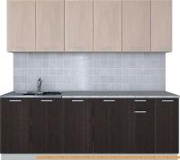 Кухня Интерлиния Мила Лайт 2.3 (дуб молочный/дуб венге) картинка