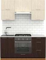 Кухня S-Company Клео крафт 1.6 (файнлайн мокка/файнлайн крем) картинка