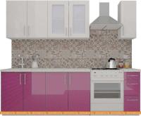 Кухня ВерсоМебель ВерсоЛайн 3-1.9 (белый 001/лиловый 012) картинка