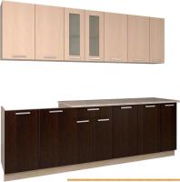 Кухня Интерлиния Мила 25 (дуб молочный/дуб венге) картинка