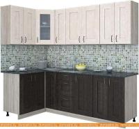 Кухня Интерлиния Мила Хольц 12x23 (дуб венге/дуб молочный) картинка