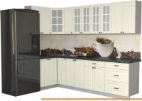 Кухня Интерлиния Мила Деко 1.2x2.7 (слоновая кость/кастилло темный) картинка