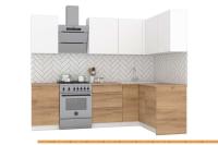 Кухня Интермебель Микс Топ-22 2x1.42м прав (бел прем-дуб крафт зол-дуб крафт зол) картинка