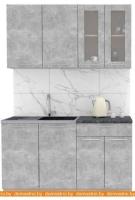 Кухня Интерлиния Мила 14 (бетон-бетон-кастилло темный) картинка