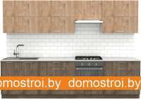 Кухня S-Company Клео крафт 3.0 (дуб харбор эспрессо/дуб харбор золото) картинка