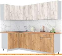 Кухня Интерлиния Мила Лайт 1.2x2.5 (дуб белый-дуб золотой-дуб бунратти) картинка