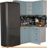 Кухня Интерлиния Мила Деко 1.2x1.3 (океан/травертин серый) картинка