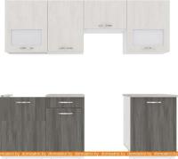 Кухня ВерсоМебель Эко-6 2.3 (север. дерево светлое/север. дерево темное) картинка