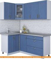 Кухня Интерлиния Мила Крафт 1.2x1.8 (дуб лазурный) картинка