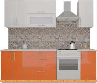 Кухня ВерсоМебель ВерсоЛайн 8-1.8 (белый 001/яркий оранжевый 008) картинка
