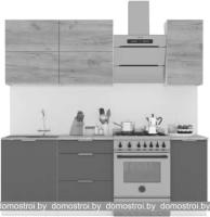 Кухня Интермебель Микс Топ-32 1.6м (графит серый-дуб крафт зол-дуб крафт зол) картинка