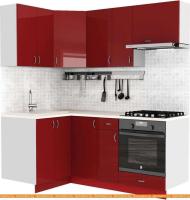 Кухня S-Company Клео глоcс 1.2x1.9 левая (бургундский глян./бургундский глян.) картинка