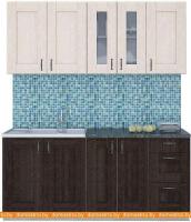 Кухня Интерлиния Мила Хольц 17 (дуб венге/дуб молочный) картинка