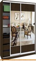 Шкаф-купе Кортекс-мебель Сенатор ШК10-45 Геометрия зеркало (венге) картинка