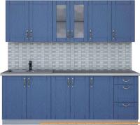 Кухня Интерлиния Мила Крафт 2.2А (дуб лазурный) картинка