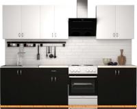 Кухня S-Company Клео лайт 2.2 (черный/белый) картинка