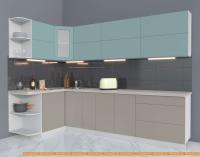 Кухня Интерлиния Мила Матте 1.5x2.9 А левая (океан/луна/травертин серый) картинка