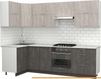 Кухня S-Company Клео крафт 1.2x2.7 левая (железный камень/бетонный камень) картинка
