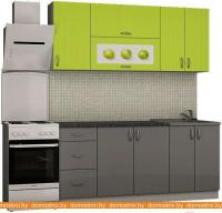 Кухня Senira Вяселка 3 1.8м 6ж (лайм/шторм) картинка