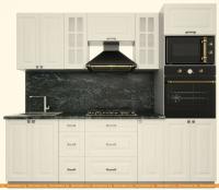 Кухня Интерлиния Мила Деко 2.3 (слоновая кость-слоновая кость-кастилло темный) картинка