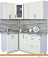 Кухня Интерлиния Мила Крафт 1.2x1.7 (дуб снежный) картинка