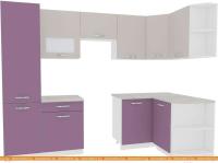 Кухня ВерсоМебель Эко-5 1.3x2.7 правая (виола/кашемир) картинка