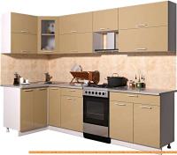 Кухня Интерлиния Мила Gloss 50-12x27 (капучино глянец) картинка