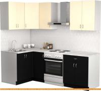 Кухня S-Company Клео лайт 1.2x1.7 левая (черный/песочный) картинка