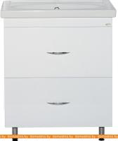 Тумба под умывальник Misty Калипсо 70 (напольная, 2 ящика, белый) картинка