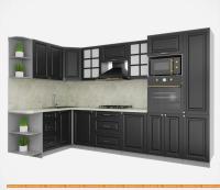 Кухня Интерлиния Мила Деко 1.68x3.2 левая (пепел-пепел-опал светлый) картинка