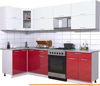 Кухня Интерлиния Мила Gloss 60-12x27 (белый/красный глянец) картинка
