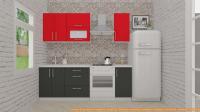 Кухня ВерсоМебель ВерсоЛайн 2-1.6 (красный чили/антрацит) картинка