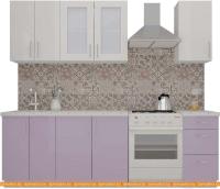 Кухня ВерсоМебель ВерсоЛайн 3-1.8 (белый 001/вереск 010) картинка