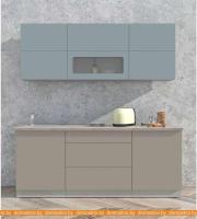 Кухня Интерлиния Мила Матте 2.0 А (океан/луна/травертин серый) картинка