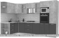 Кухня Интерлиния Мила 1.68x3.2 левая (вудлайн кремовый-малага) картинка