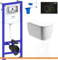 Унитаз Lavinia Boho Relfix Bell Pro Rimless 7 в 1 75110029 (черный пластик) картинка