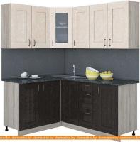 Кухня Интерлиния Мила Хольц 14x18 (дуб венге/дуб молочный) картинка