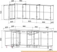 Кухня Интерлиния Мила Лайт 1.2x2.2 (ваниль/дуб венге) картинка