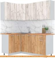 Кухня Интерлиния Мила Лайт 1.2x1.9 (дуб белый-дуб золотой-дуб бунратти) картинка