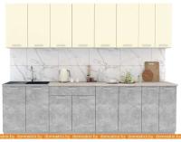 Кухня Интерлиния Мила Лайт 3.0 (ваниль-бетон-травертин) картинка