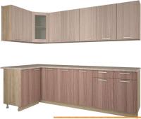 Кухня Интерлиния Мила 12x26 (ясень светлый/ясень темный) картинка