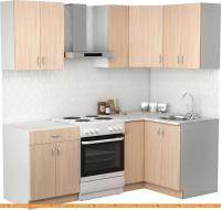 Кухня S-Company Клео лайт 1.2x1.5 правая (дуб молочный/дуб молочный) картинка