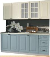 Кухня Интерлиния Мила Деко 2.0 А (слоновая кость/океан/опал светлый) картинка