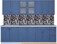 Кухня Интерлиния Мила Крафт 2.5Б (дуб лазурный) картинка