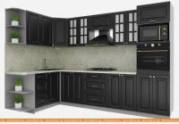 Кухня Интерлиния Мила Деко 1.68x3.0 левая (пепел-пепел-опал светлый) картинка