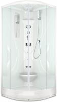 Душевая кабина Domani-Spa Elegance 90x90 (прозрачное стекло / белые акриловые стенки) с крышей с гидромассажем картинка