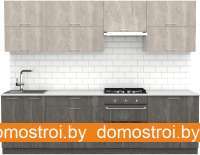 Кухня S-Company Клео крафт 2.7 (железный камень/бетонный камень) картинка